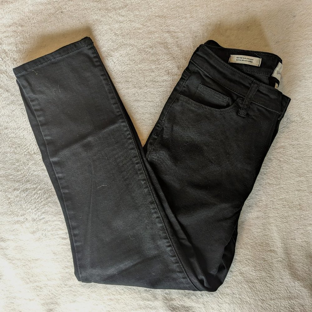 Universal Thread, High Rise Slim Straight, Size 8/29R, Black